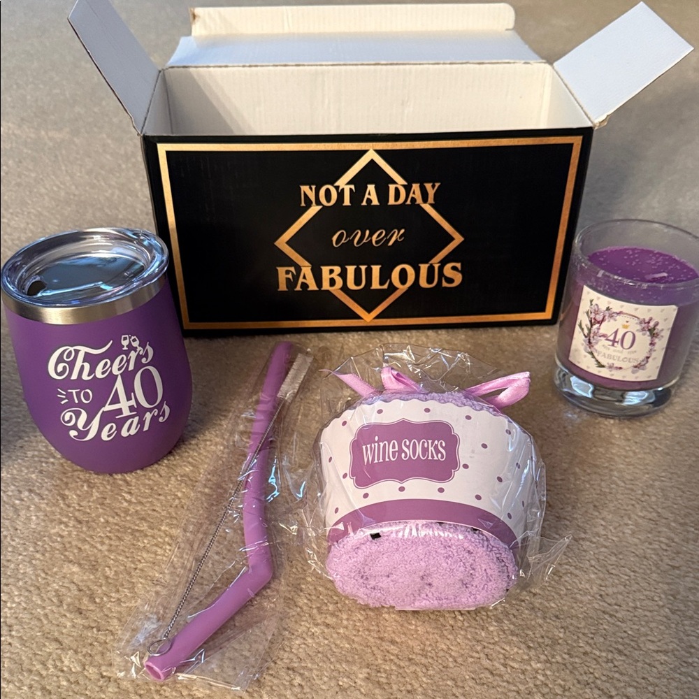 Purple 40th Birthday Gift Set